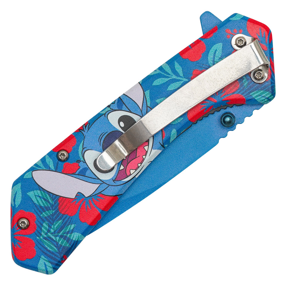 7.75" Blue Alien Pocket Knife
