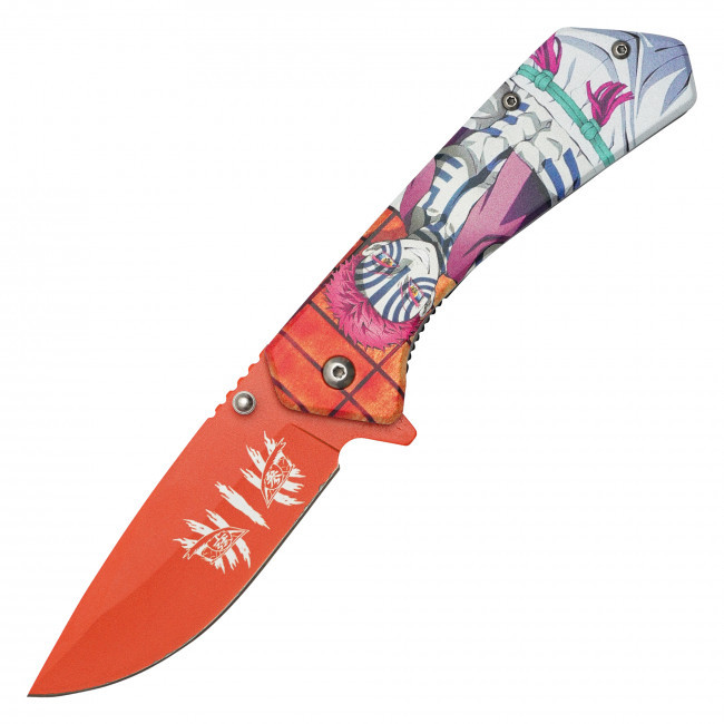 7.75" Striped Demon Pocket Knife