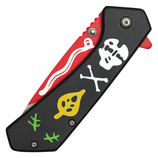 7.75" Black Voodoo Pocket Knife