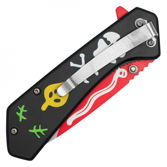 7.75" Black Voodoo Pocket Knife