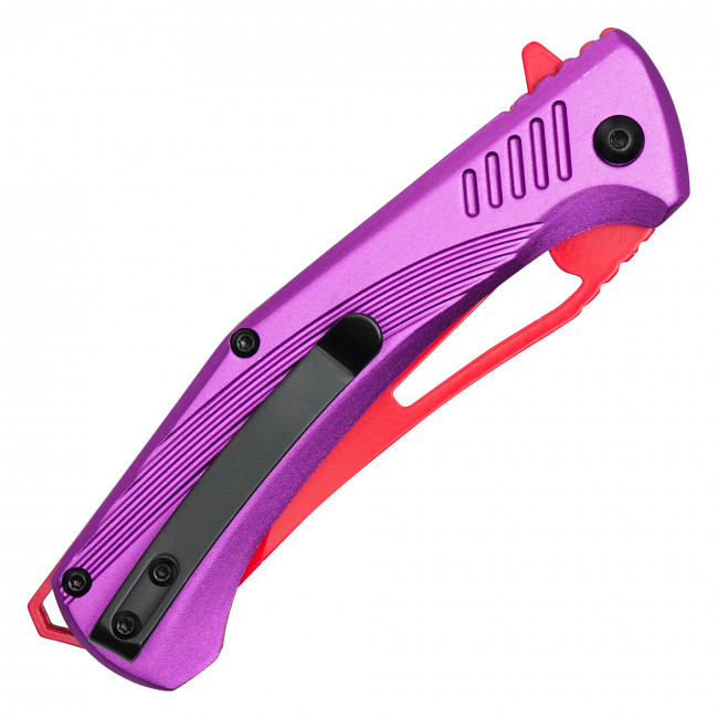 8.25" Perforated Red Pocket Knife