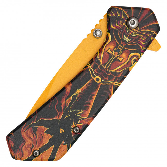 7.75" Gold Exodia Pocket Knife