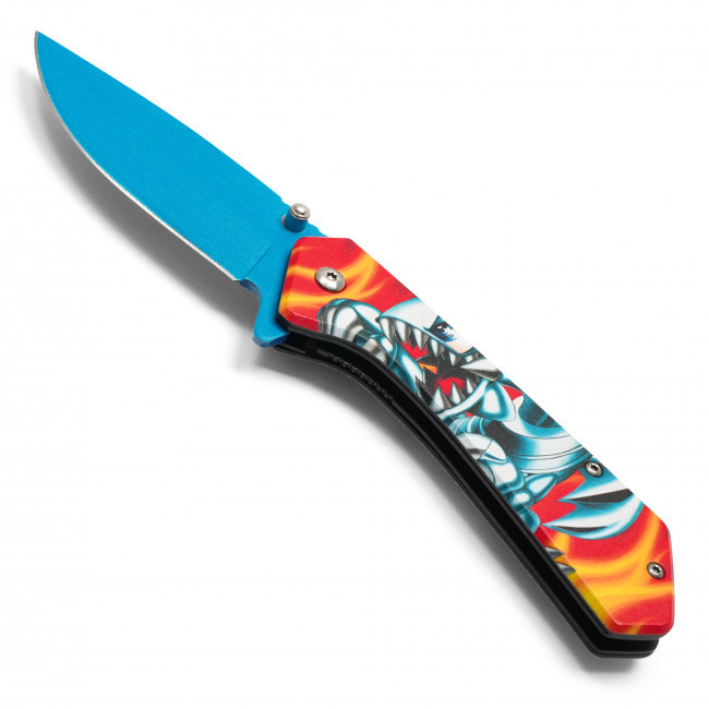 7.75" Blue Eyes Toon Dragon Pocket Knife