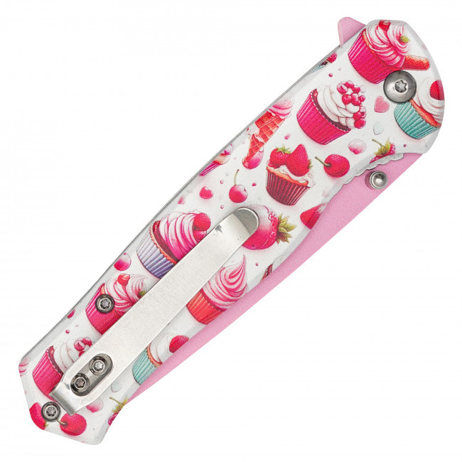 8" Strawberry Cupcake Pocket Knife