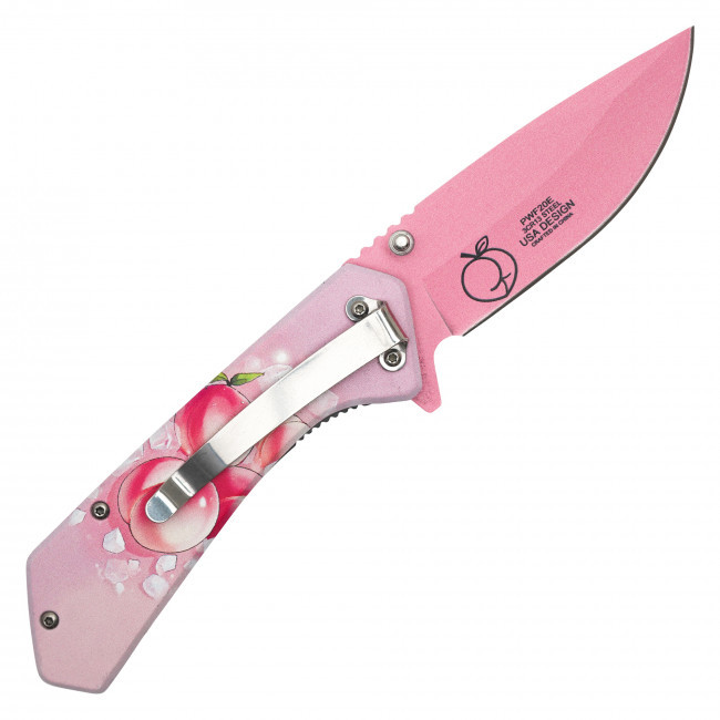 7.75" Pink Peaches Pocket Knife