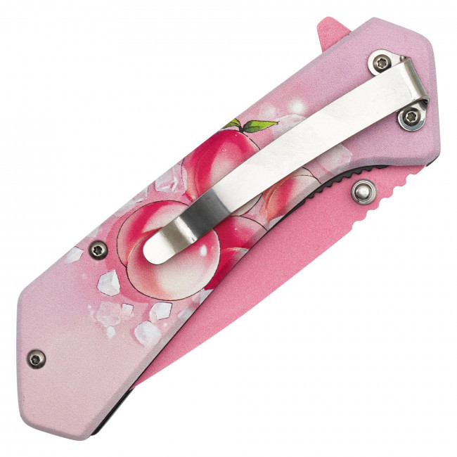 7.75" Pink Peaches Pocket Knife