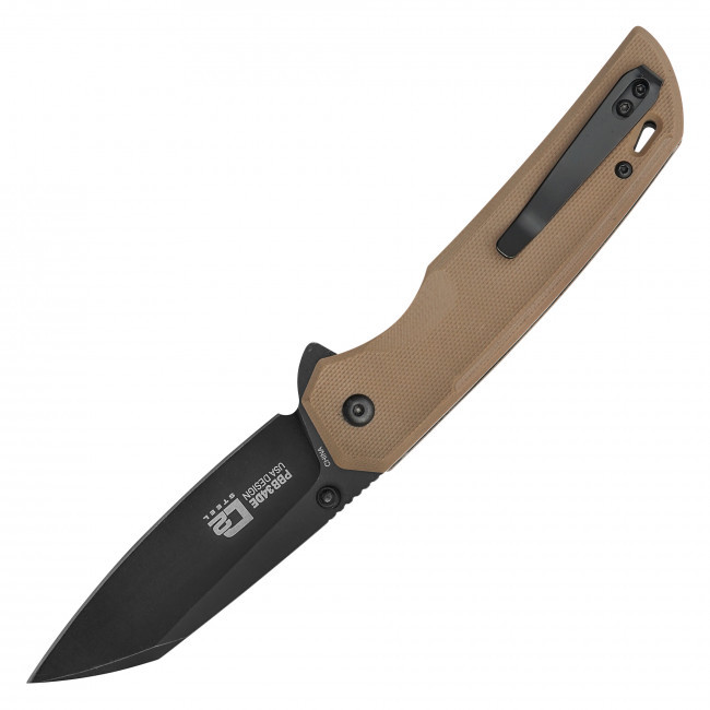 7.75" Brown D2 Pocket Knife