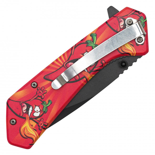 7.75" Blazing Pepper Pocket Knife
