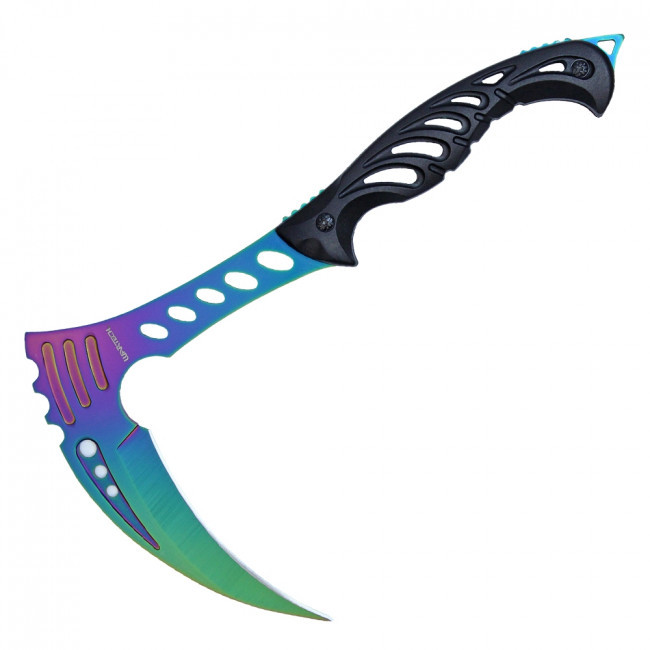11" RAINBOW FIXED BLADE AXE