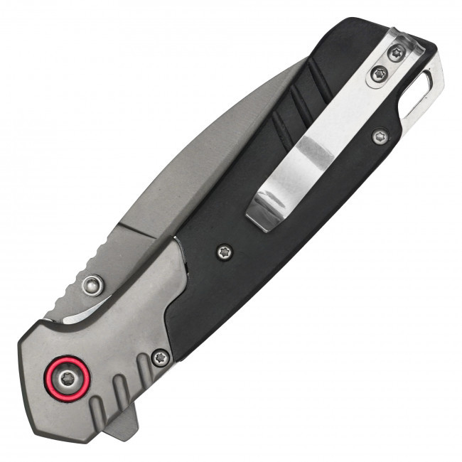 2-Tone Black Wood Pocket Knife