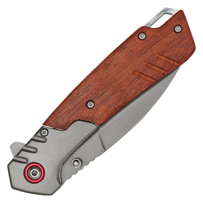 2-Tone Brown Wood Pocket Knife