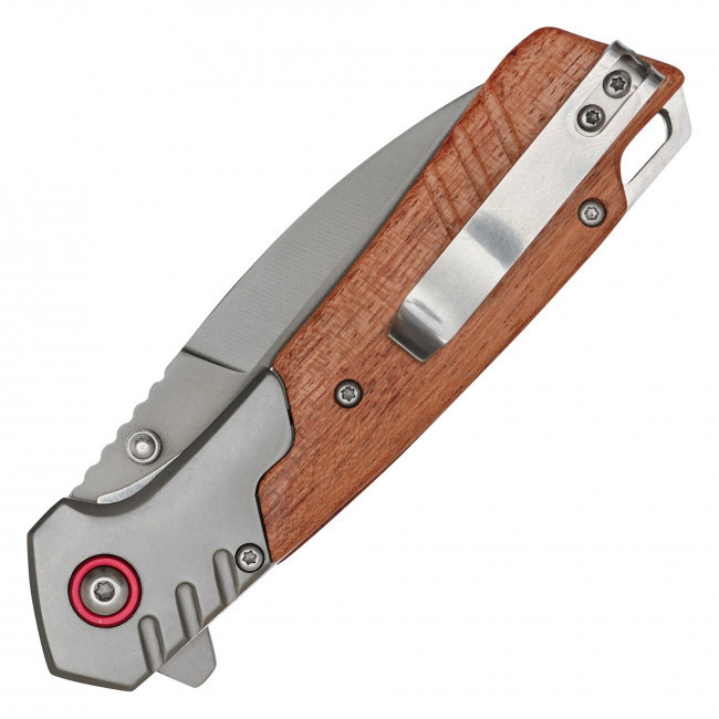 2-Tone Brown Wood Pocket Knife