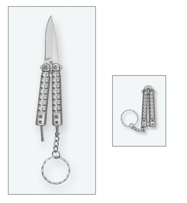 3.75" Chrome Butterfly Knife