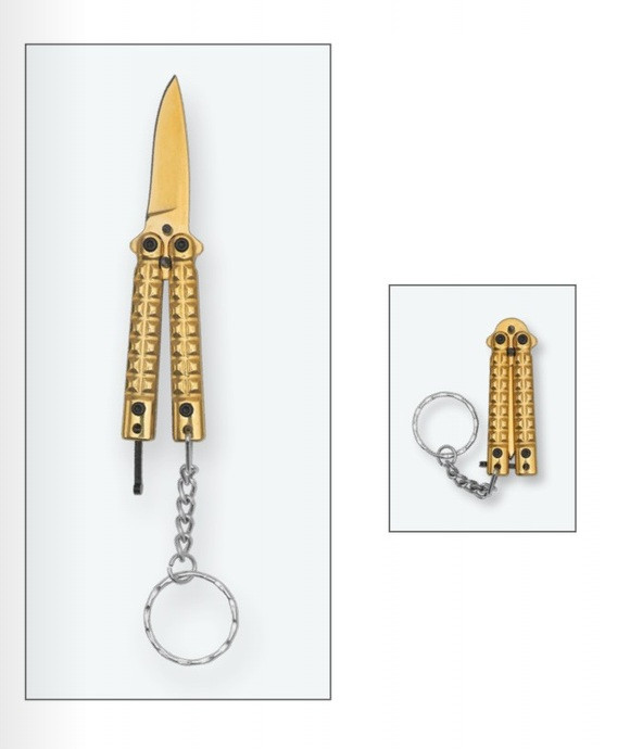 3.75" Gold Butterfly Knife