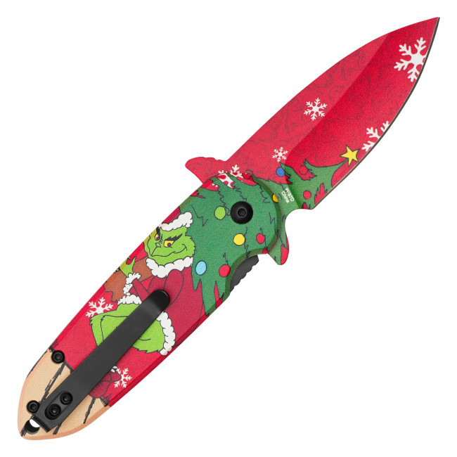 7.25" Grinch Christmas Pocket Knife