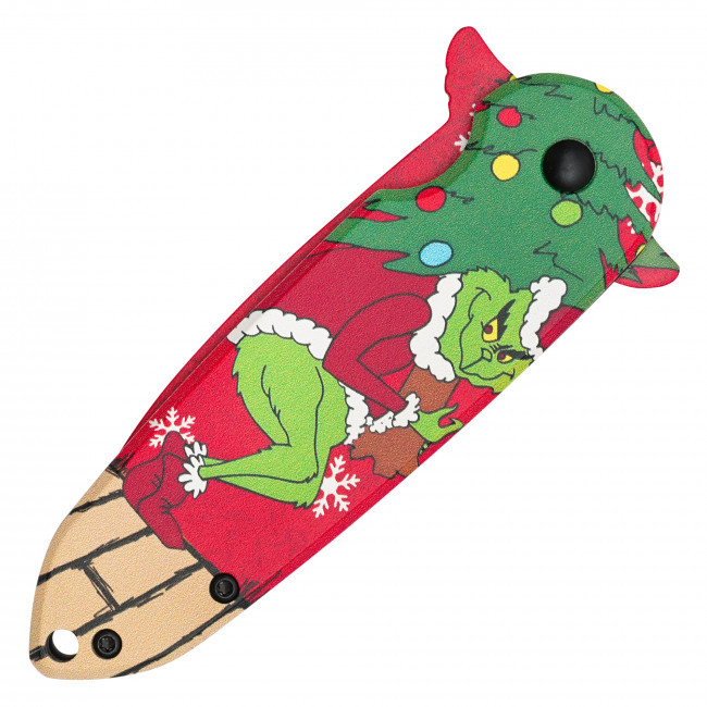 7.25" Grinch Christmas Pocket Knife