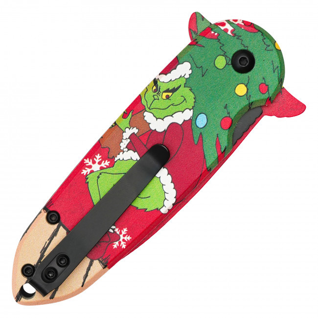 7.25" Grinch Christmas Pocket Knife