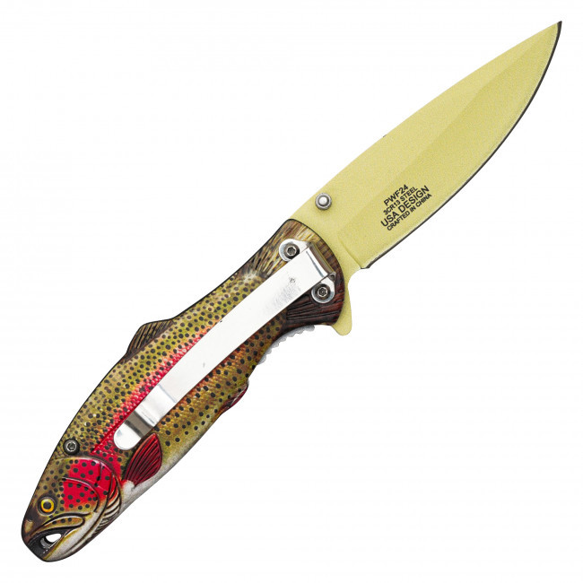 7.25" Rainbow Trout Pocket Knife