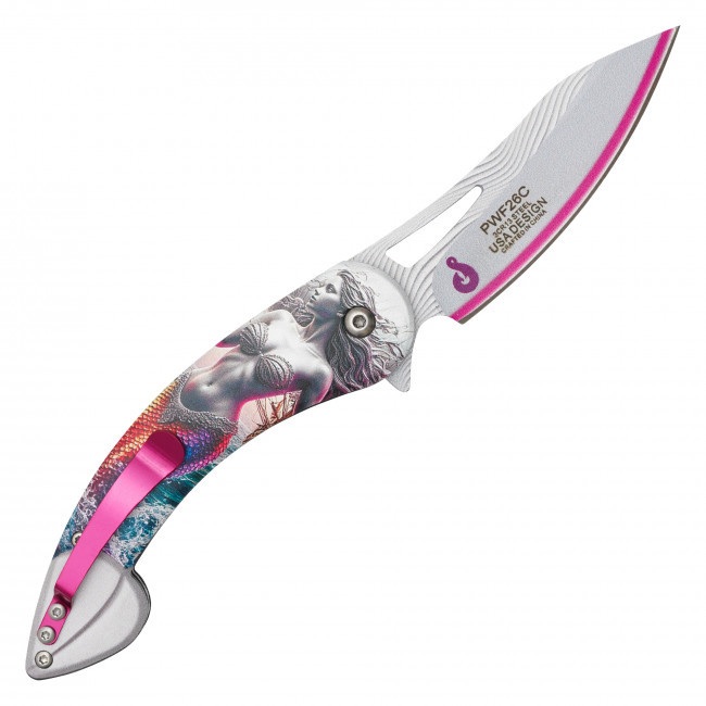 8" Rainbow Mermaid Pocket Knife