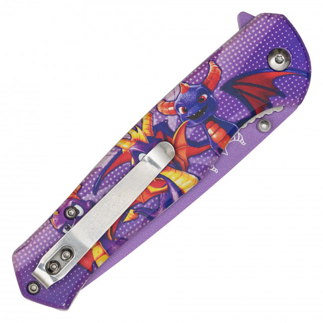 8" Purple Spyro Pocket Knife