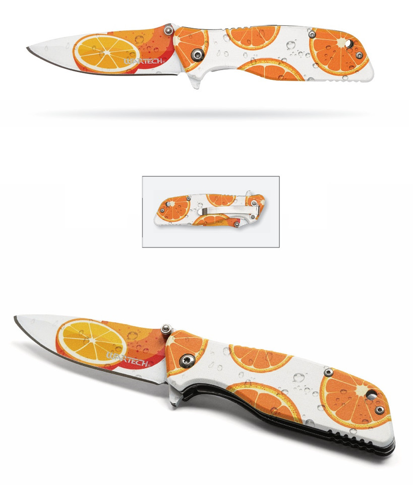 7" Orange Slice Pocket Knife