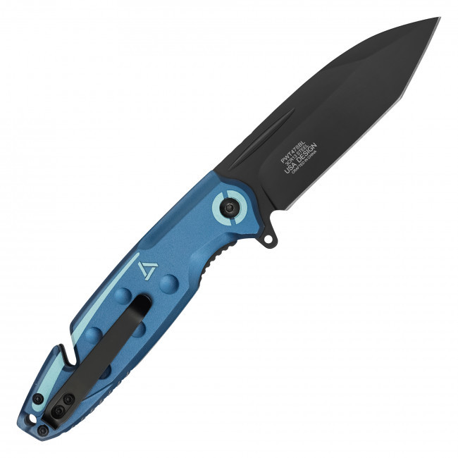 8" Blue & Black Pocket Knife