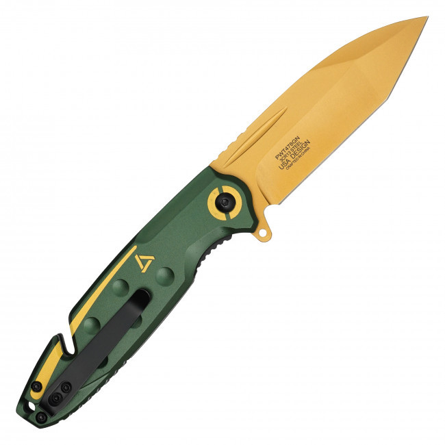 8" Green & Gold Pocket Knife