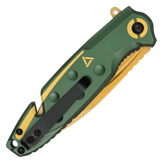 8" Green & Gold Pocket Knife