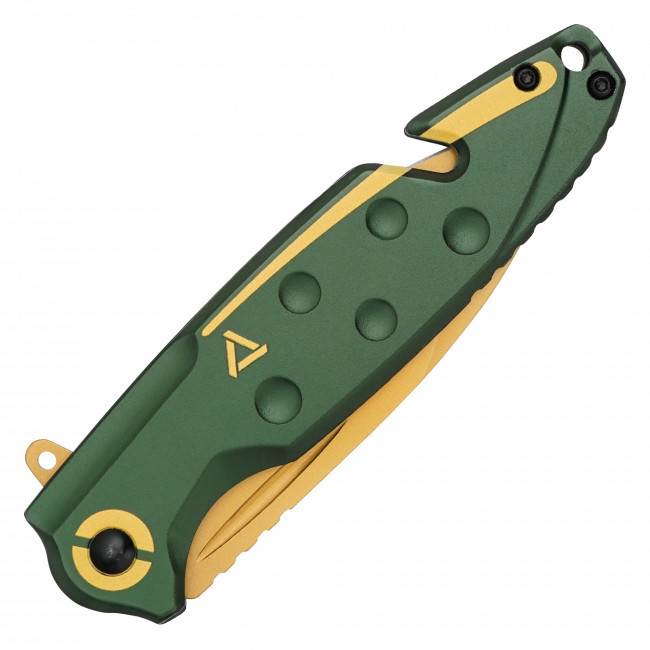 8" Green & Gold Pocket Knife