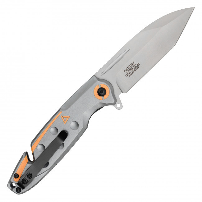 8" Gray & Orange Pocket Knife