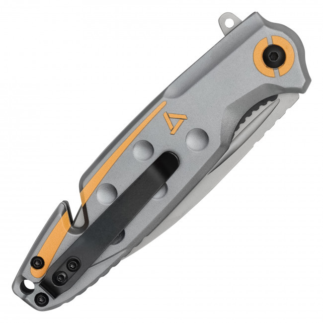 8" Gray & Orange Pocket Knife