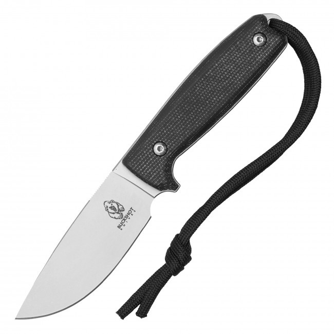 7.25" Black Compact Hunting Knife