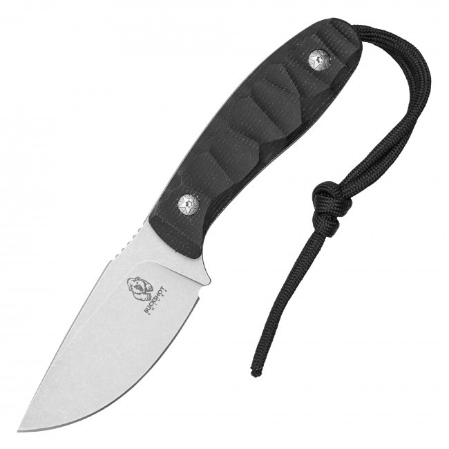 7.5" Black Grip Hunting Knife