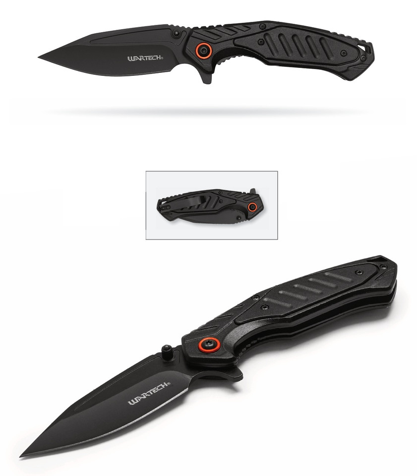 7.75" Tactical Black Pocket Knife