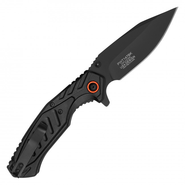 7.75" Tactical Black Pocket Knife