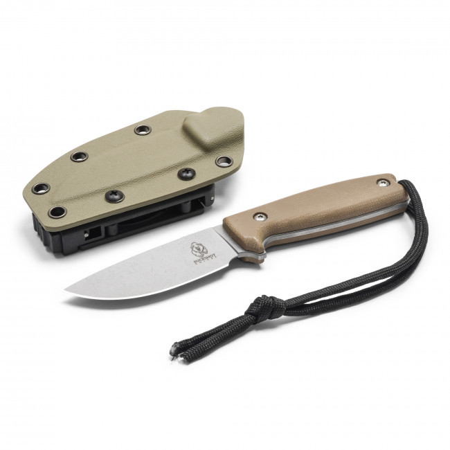 BUCKSHOT - 7.25" Fixed Blade Tactical D2 Steel Knife w/ Kydex Sheath