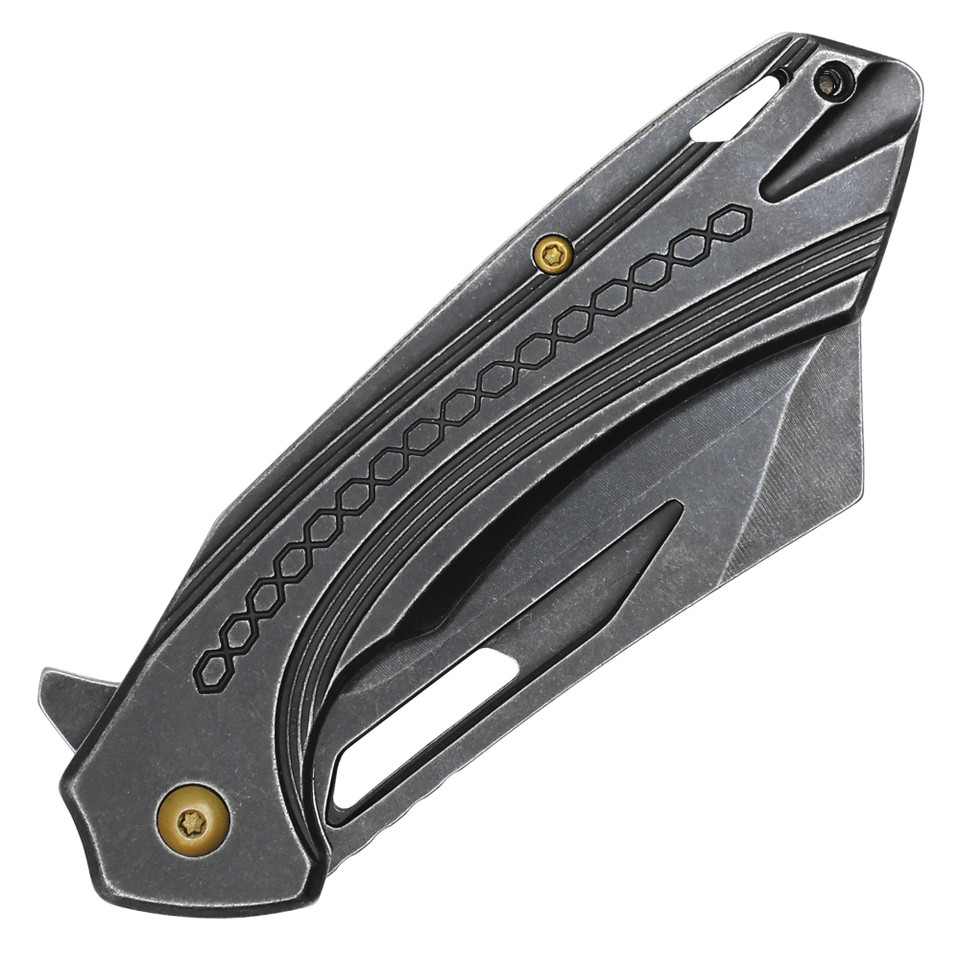 7.5” Buckshot Black Pocket Knife