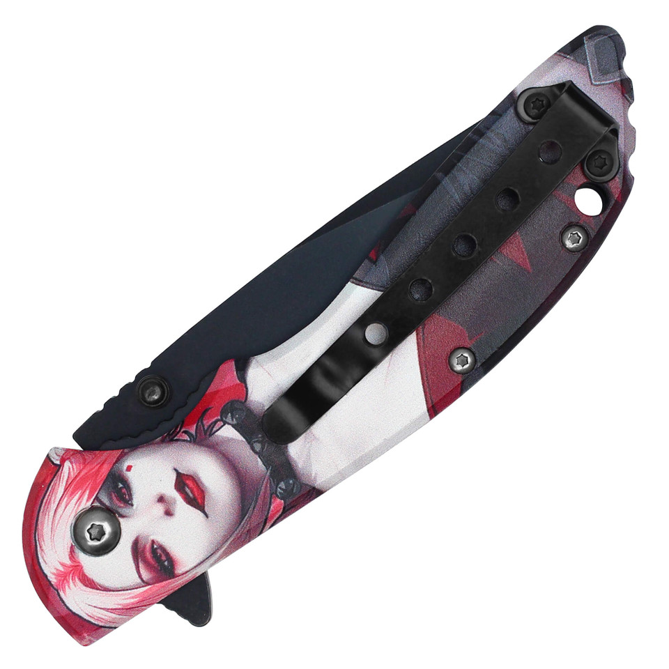4" Assisted Open Clown Princess Pocket knife