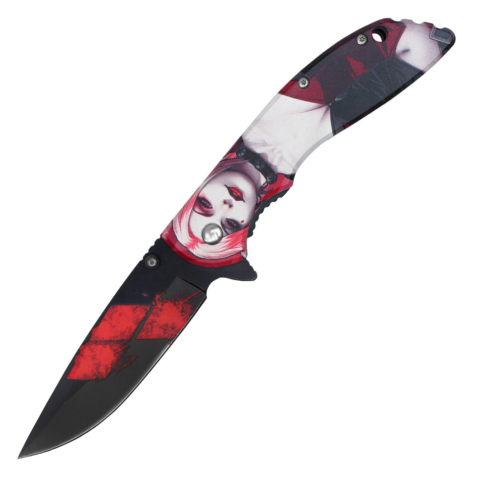 4" Assisted Open Clown Princess Pocket knife