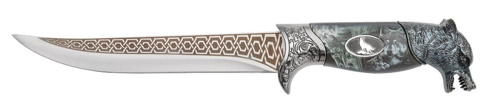 11.25" Ornate Wolf Dagger