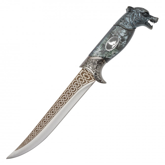 11.25" Ornate Wolf Dagger