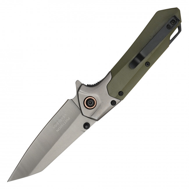 7.75" 2-Tone Green Pocket Knife