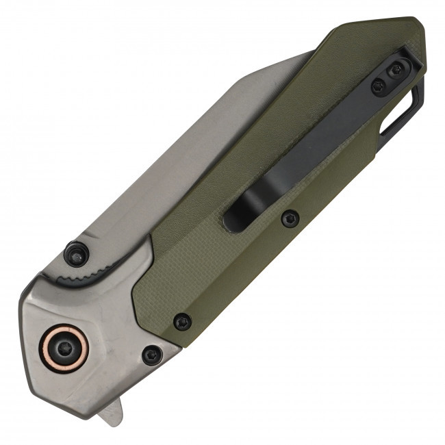 7.75" 2-Tone Green Pocket Knife