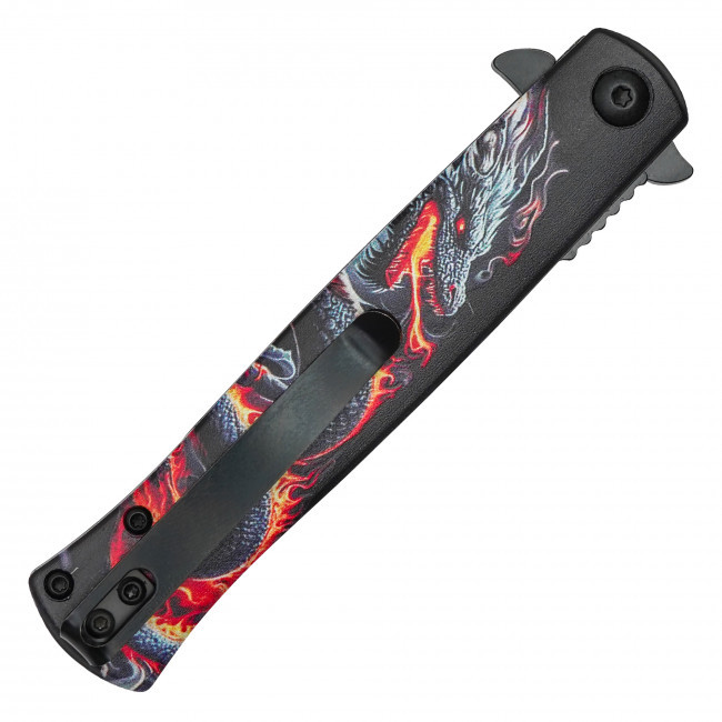8.25" Inferno Dragon Pocket Knife