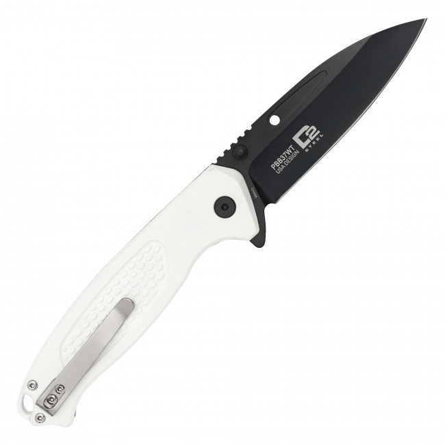 8.25" D2 White Textured Pocket Knife