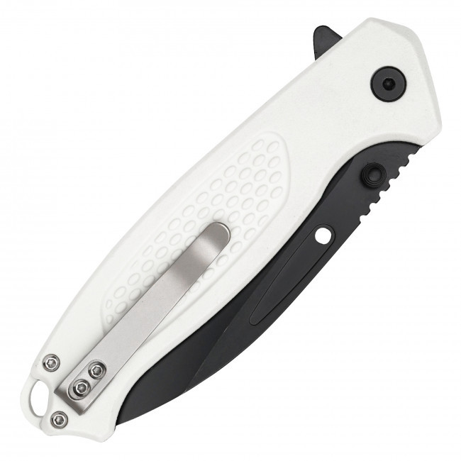 8.25" D2 White Textured Pocket Knife