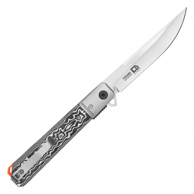 8.5" D2 White Ripple Pocket Knife