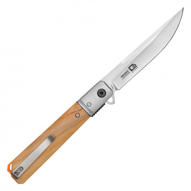 8.5" D2 Natural Wood Pocket Knife