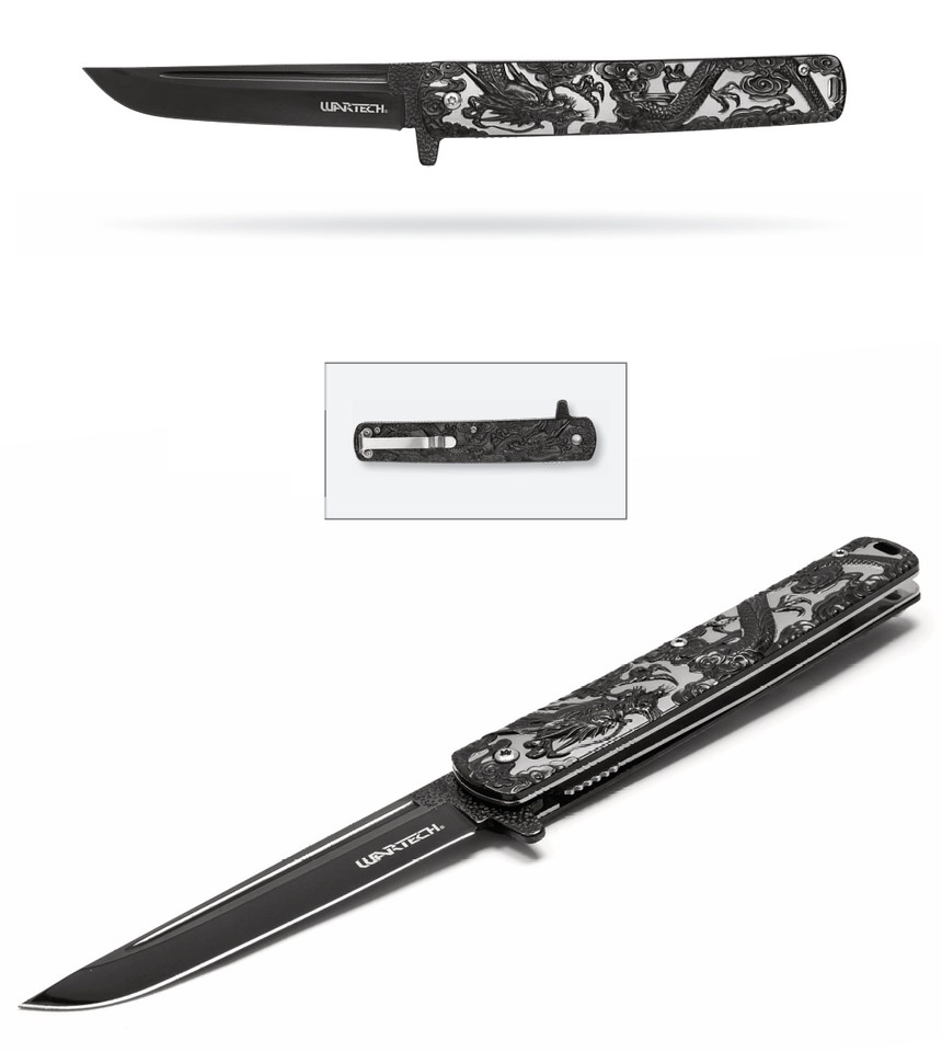 9" Black Dragon Pocket Knife