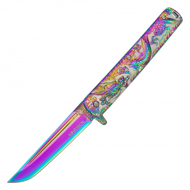 9" Rainbow Dragon Pocket Knife